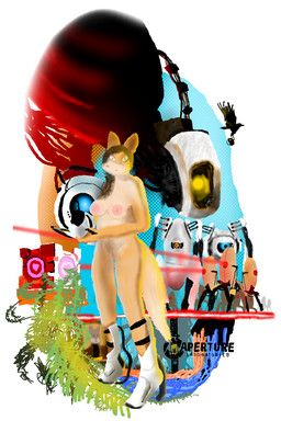 atlas_(portal), cave_johnson_(portal), chell, chell_(fursona), glados