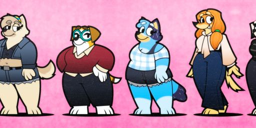 bingo_heeler, bluey_heeler, chloe_(bluey), honey_(bluey), indy_(bluey)
