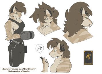 toofer, azterisk0, 4_fingers, anthro, biceps