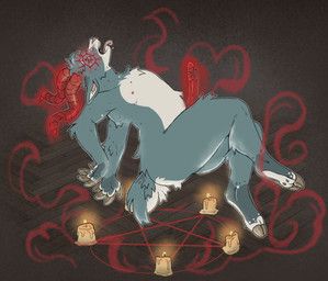 thesphur_(thesphur), kinksiyo, anthro, artiodactyl, bodily_fluids