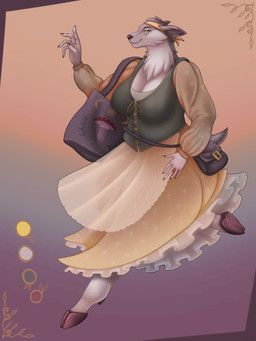 mad_capricorn, anthro, bag, black_clothing, black_dress