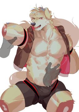 seatohao, abs, amputee, anthro, armband