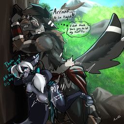 acev, akka_(lordofthetroglodytes), anthro, bodily_fluids, canid
