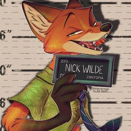 nick_wilde, barbie_and_ken_mugshot_meme, disney, zootopia, shayesketches