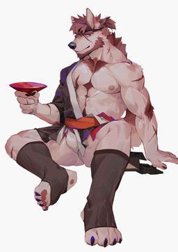 seatohao, abs, accessory, anthro, arm_scar
