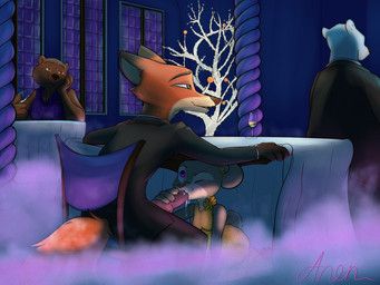 judy_hopps, nick_wilde, the_bearoness, disney, zootopia