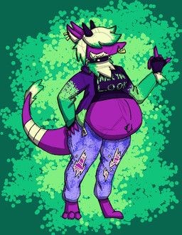 cinnamonrivers, 3_toes, anthro, belly, black_clothing