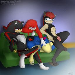 knuckles_the_echidna, mighty_the_armadillo, shadow_the_hedgehog, sonic_the_hedgehog, sega