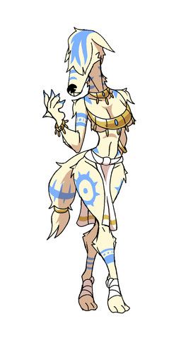 diegutan, anthro, arm_tattoo, bottomwear, canid