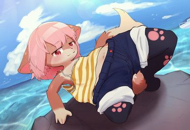 momo_(dagasi), yirus9, anthro, biped, blush
