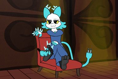 tasque_manager, deltarune, undertale_(series), ticklebunny, 3_toes