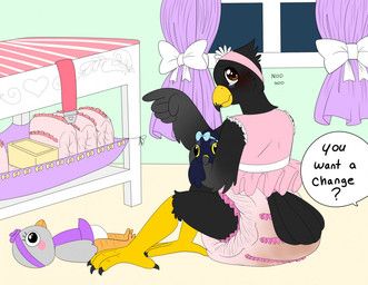 nephy_abdl_(peregrine), bunana, accessory, animal_plushie, anthro