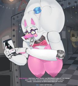 glados, golden_freddy_(fnaf), mangle_(fnaf), five_nights_at_freddy's, five_nights_at_freddy's_2