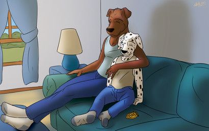 aliothfox, 5_fingers, anthro, arm_around_neck, biped