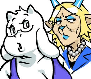 carol_holiday, toriel, deltarune, undertale_(series), kardboardian