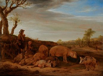 public_domain, paulus_potter, ambiguous_feral, ambiguous_gender, animal_genitalia