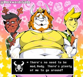 asgore_dreemurr, flowery_(deltarune), rudolph_holiday, christmas, deltarune