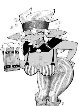 miregeist, accessory, beer_foam, beer_mug, bent_over