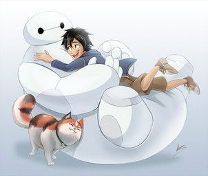 baymax, hiro_hamada, mochi_(big_hero_6), big_hero_6, disney