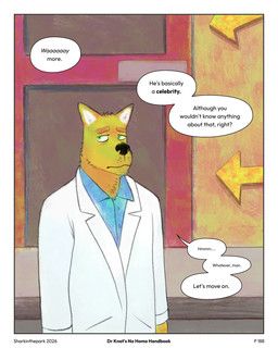dr_knot_(sharkinthepark), sharkinthepark, anthro, arrow_sign, blue_clothing