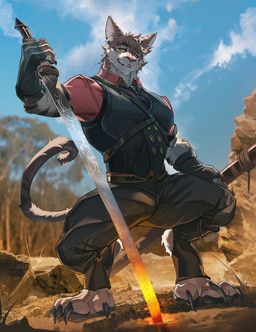 toothlee, accessory, anthro, bottomwear, brown_body