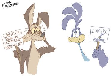 road_runner_(looney_tunes), wile_e._coyote, looney_tunes, warner_brothers, monocerus