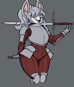 thehuskylord, anthro, armor, bottomwear, canid