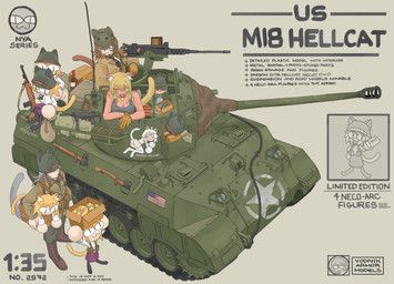 neco-arc, m18_hellcat, tsukihime, type-moon, u.s._army