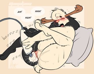 ford_(dolup), manyakuma, anthro, antlers, big_clitoris