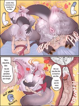 thea_rosenheim, yonstar_studios, 2_horns, anthro, anthro_on_top