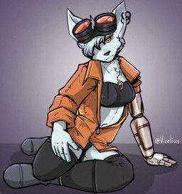 kusan_city_of_wolves, vizelius, anthro, arctic_fox, blue_body