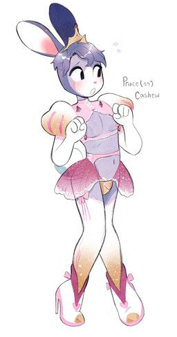 cashew_(peonybunny), peonybunny, anthro, blush, bottomwear
