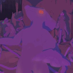 ryysgyna, ambiguous_gender, anthro, cave, glowing