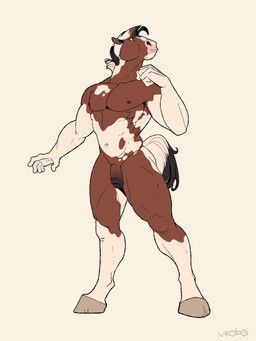 vrobei, anthro, brown_body, equid, equine