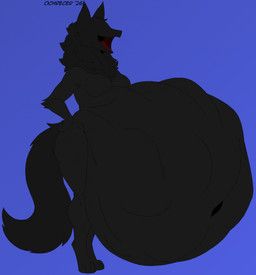 allie_(ochrecer), ochrecer, abdominal_bulge, anthro, arm_tuft
