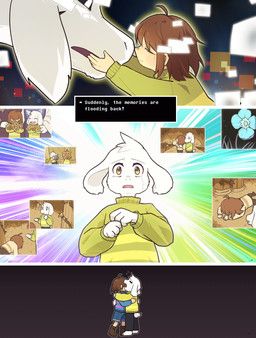 asriel_dreemurr, asriel_dreemurr_(god_form), chara_(undertale), frisk_(undertale), undertale