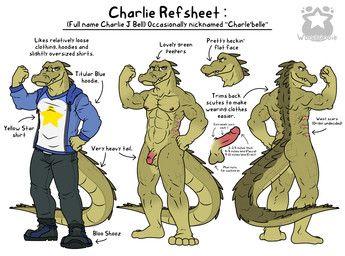 charlie_(woogigooie), woogigooie, abs, alligator, alligatorid