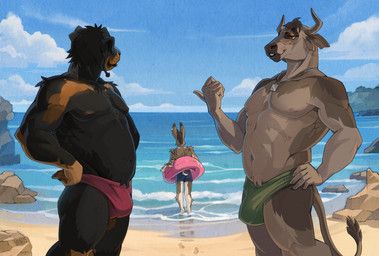 buck_(zeebthehare), zeeb_(zeebthehare), yanus_(artist), anthro, athletic