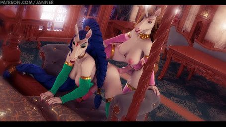 gwen_(zaggatar), madelyn_(janner3d), mythology, janner3d, abdominal_bulge