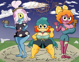 ivy_sundew, maddie_flour, amphibia_(series), disney, naruto