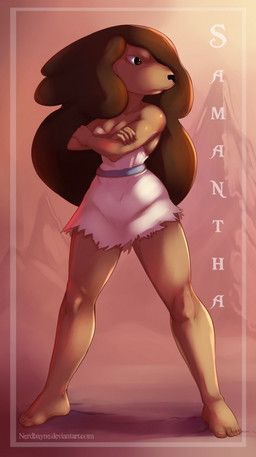 samantha_(adventure_time), adventure_time, cartoon_network, anthro, blue_sash
