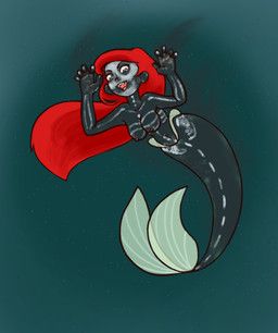 ariel_(disney), disney, the_little_mermaid_(1989), spacechoochoo, 5_fingers