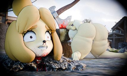 isabelle_(animal_crossing), animal_crossing, nintendo, snuffyeef, anthro