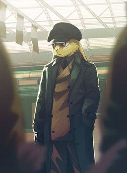 carninghyen, torasansousaku_(artist), accessory, anthro, black_necktie