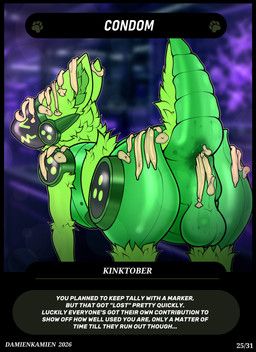 kinktober, damienkamien, all_fours, anthro, anus