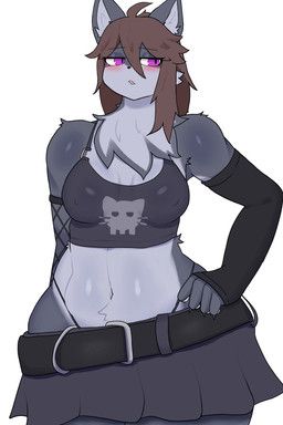 majideyabe87679, ahoge, anthro, asymmetrical_clothing, belt