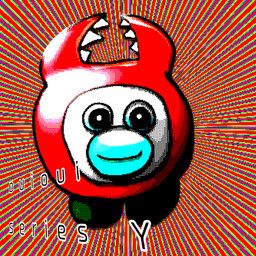 itemlabel, dontluigi, black_eyes, blue_lips, closed_smile