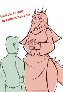 eddodoodle, anthro, aquilops, bald, biped