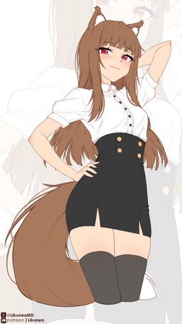 holo_(spice_and_wolf), spice_and_wolf, likunea, absolute_territory, black_bottomwear