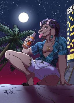 gideon_dos_santos, rock_e_rumble, shishibro, anthro, beverage